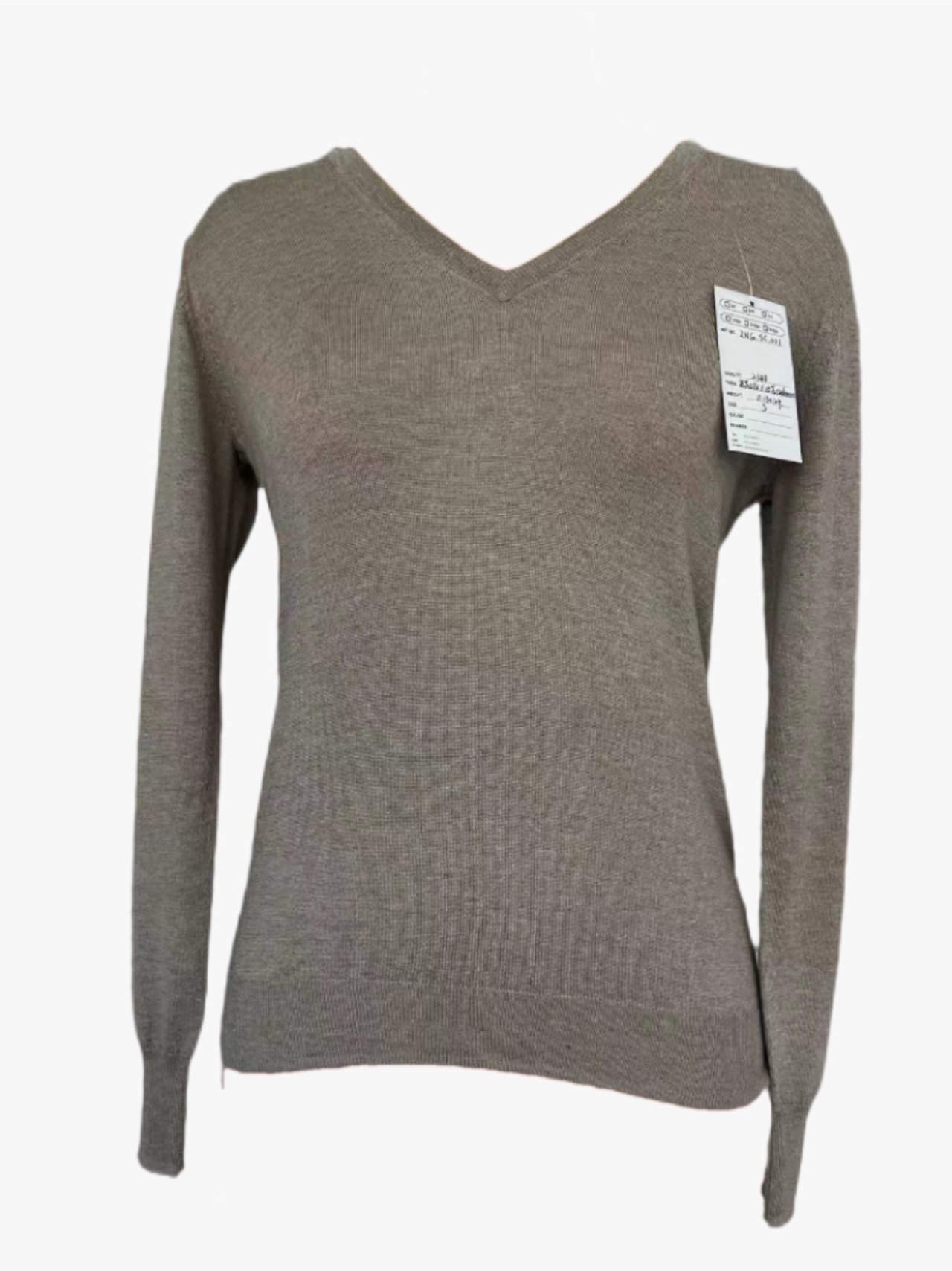 ローズグレーシルクカシミアプルオーバー