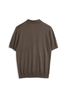 メンズソイルドカラーポロTシャツシルクコットン混紡