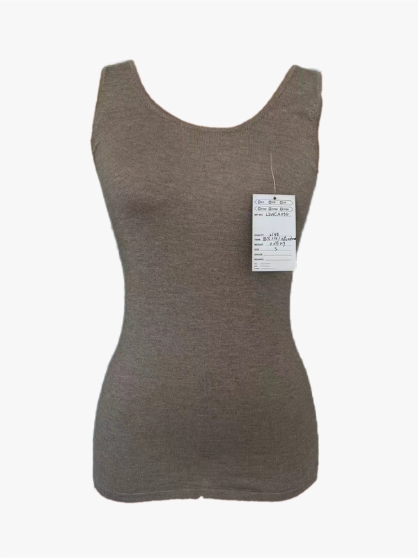 Uネックノースリーブタイトプルオーバー