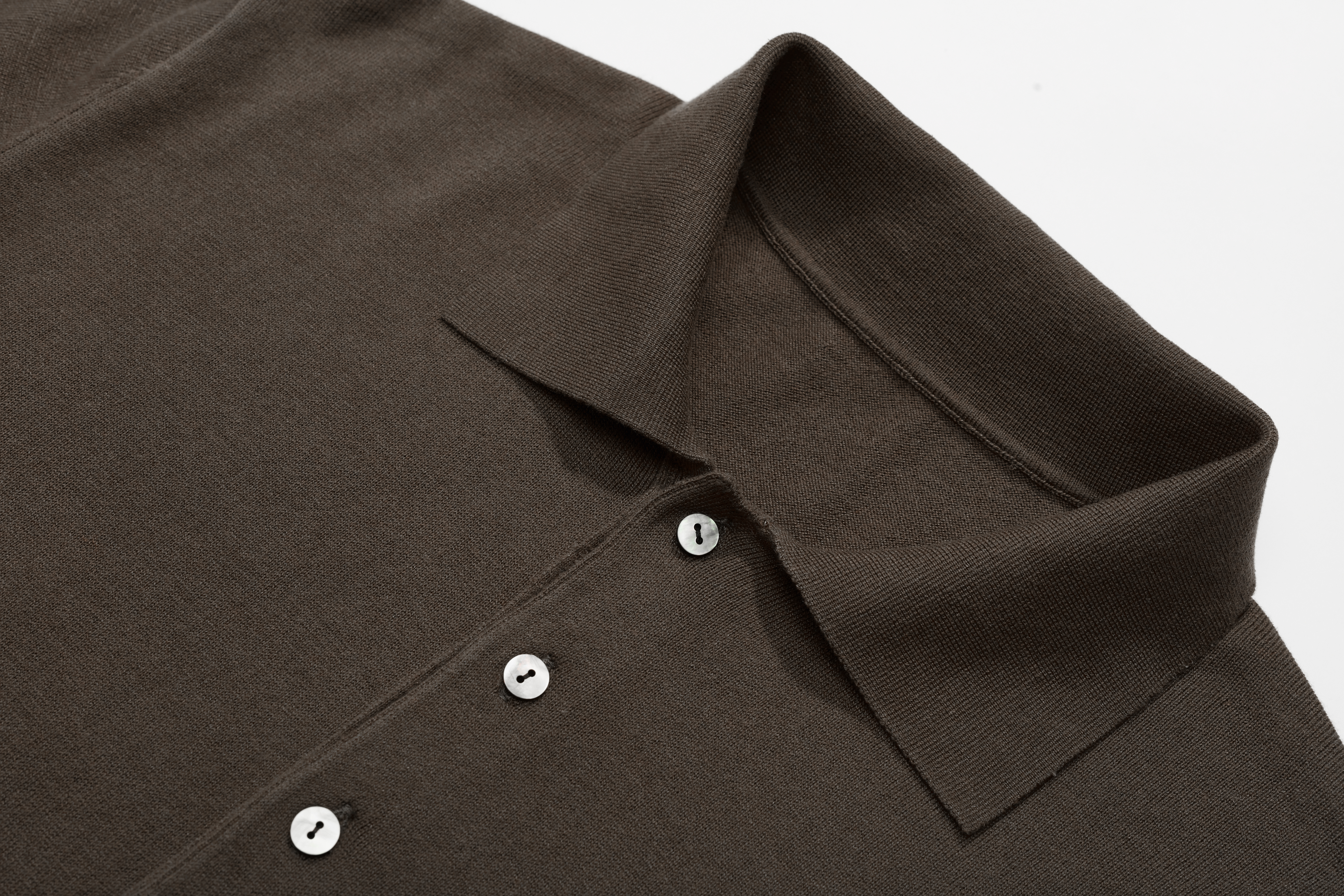 メンズソイルドカラーポロTシャツシルクコットン混紡