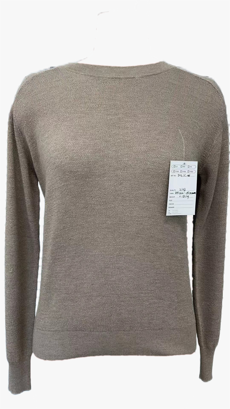 ローズグレーシルクカシミアプルオーバー