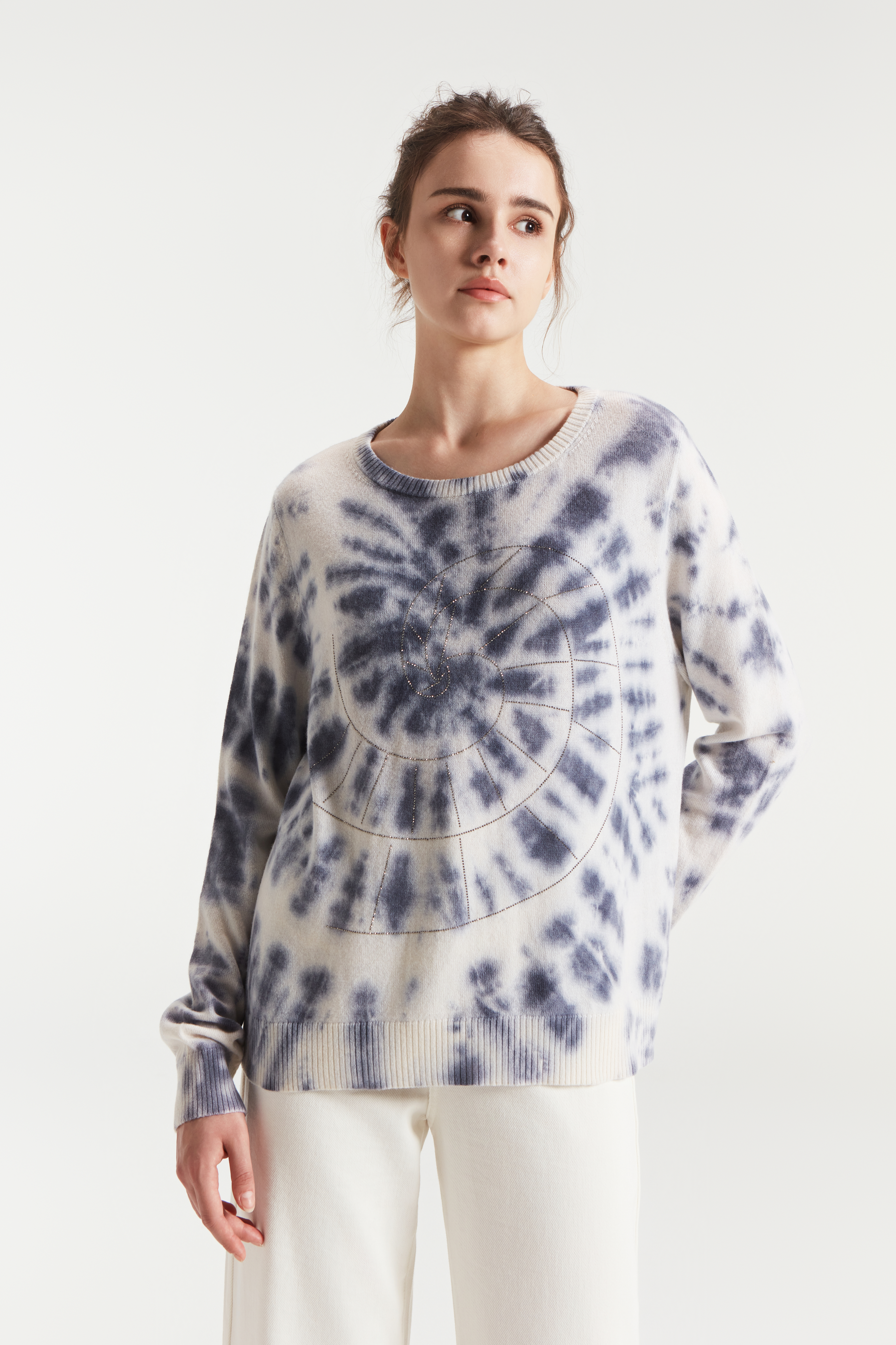 タイダイ染めプルオーバーセーター