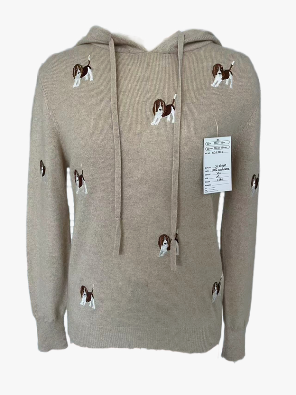 こいぬカシミアパーカープルオーバー